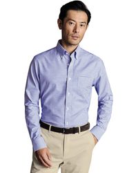 Charles Tyrwhitt - Slim Fit Button-down Collar Non-iron Stretch Check Oxford Shirt - Lyst