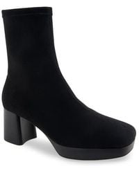 Aerosoles - Sleek Platform Faux-Leather Block-Heel Booties - Lyst