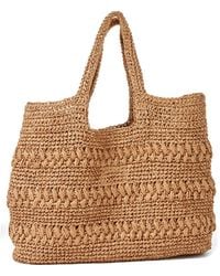 LSPACE - Changing Tides Crocheted Raffia Tote - Lyst