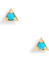 Anzie - Cleo Triangle Stud Earrings - Lyst