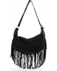 Bolsa Nova - Dallas Suede Fringe Hobo - Lyst