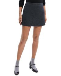 Theory - Wool-Blend Tweed High-Waisted Mini Skirt - Lyst