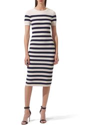 Carolina Herrera - Stripe Silk & Cotton Sweater Dress - Lyst