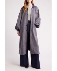 d.RA - Cameron Balloon Sleeve Wool Blend Long Coat - Lyst