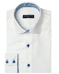 MASUTTO - Siena Button Down Long Sleeve Shirt - Lyst