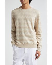 Missoni - Zigzag Crewneck Cashmere Sweater - Lyst