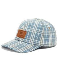 Burberry - Check Jacquard Denim Adjustable Baseball Cap - Lyst
