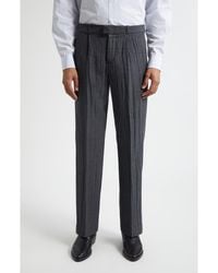 Our Legacy - Slack Plissé Virgin Wool Blend Bootcut Trousers - Lyst