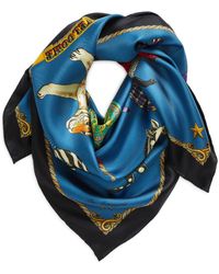 Echo - The Menagerie Silk Square Scarf - Lyst