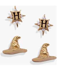 ALEX AND ANI - Harry Potter Hogwarts & Sorting Hat Earring Set Of 2 - Lyst
