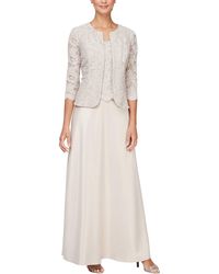 Alex Evenings - Embroidered Lace Mock Two-piece Gown With Jacket - Lyst