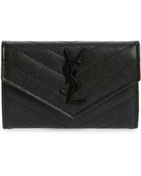 Saint Laurent - Monogram Quilted Leather French Wallet - Lyst