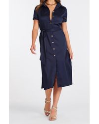 Bishop + Young - Lauren Button Front Shirt Dress - Lyst