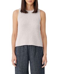 Eileen Fisher - Organic Cotton Blend Sleeveless Sweater - Lyst