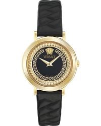 Versace - Delphinus Leather Strap Watch, 35Mm - Lyst