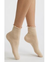 Stems - Pointelle Ankle Socks - Lyst