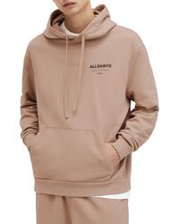 AllSaints - Underground Logo Hoodie Sweatshirt - Lyst