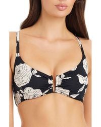 Sanctuary - Floral Print U-Bar Bikini Top - Lyst