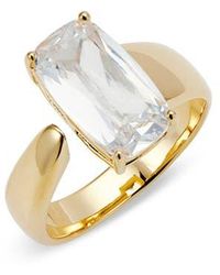 Nordstrom - Demi Fine Emerald Cut Cubic Zirconia Open Ring - Lyst