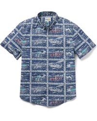 Reyn Spooner - Lifeguards Tailored Fit Print Short Sleeve Button-down Shirt - Lyst