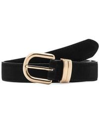 Mango - Suede Belt - Lyst