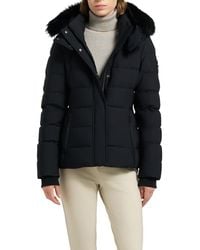 Moose Knuckles - Betta Shearling Trim 800 Fill Power Down Water Repellent Jacket - Lyst
