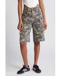 Hidden Jeans - Camo baggy Denim Cargo Shorts - Lyst