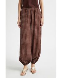 Posse - Evie Polka Dot Mid Rise Balloon Pants - Lyst