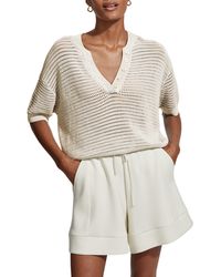Varley - Callie Sheer Knit Cotton Top - Lyst