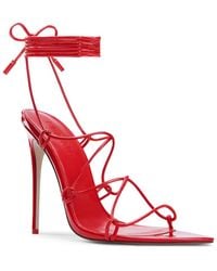 Femme LA - Sin Ankle Wrap Pointed Toe Sandal - Lyst