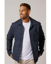 LEISURE LAB - Cotton Tweed Button Up - Lyst