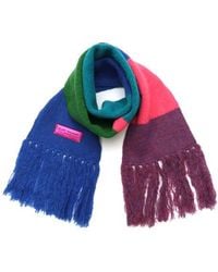 Kurt Geiger - Fuzzy Striped Long Scarf - Lyst