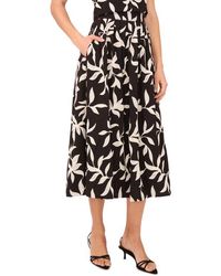 Halogen® - Embroidered Pull-On A-Line Midi Skirt - Lyst