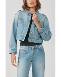 Lola Jeans - Cielo Cropped Denim Jacket - Lyst