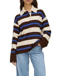 ALIGNE - Ester Rugby Stripe Merino Wool & Cotton Sweater - Lyst