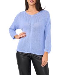 Vince Camuto - Seam Open Stitch Sweater - Lyst
