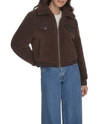 Levi's - Fleece & Denim Bomber Jacket - Lyst