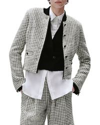 Rag & Bone - Carmen Check Cotton Blend Tweed Jacket - Lyst