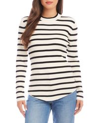 Karen Kane - Mariner Stripe Shirttail Sweater - Lyst