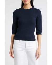 Wit & Wisdom - Elbow Sleeve Rib Sweater - Lyst