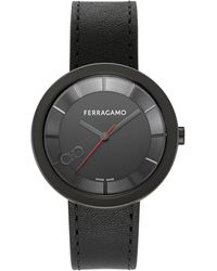 Ferragamo - Curve V2 Leather Strap Watch - Lyst