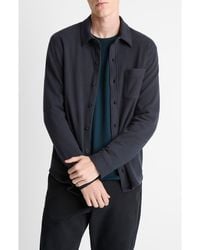 Vince - Knit Button-Up Shirt Jacket - Lyst