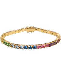 Kurt Geiger - Rainbow Crystal Tennis Bracelet - Lyst
