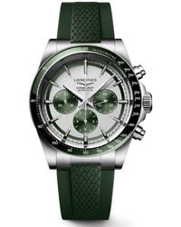 Longines - Conquest Automatic Chronograph Rubber Strap Watch, 42Mm - Lyst