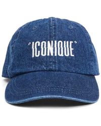 Clare V. - Iconique Embroidered Denim Baseball Cap - Lyst