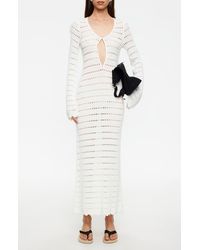Lioness - Leisure Open Stitch Long Sleeve Maxi Sweater Dress - Lyst