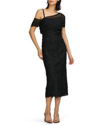 JS Collections - Addilyn Soutache Mesh Cold-Shoulder Cocktail Dress - Lyst