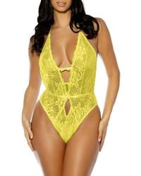 Oh La La Cheri - Lauren Open Back Lace Chemise - Lyst