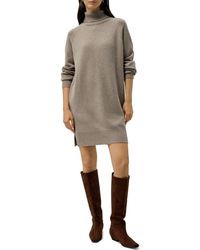 LILYSILK - Wool-Cashmere Turtleneck Sweater Dress - Lyst