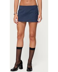Edikted - Winsley Gingham Mini Skort - Lyst